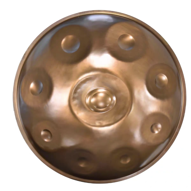 9/10 Notes Golden Handpan Drum D Kurd 440Hz