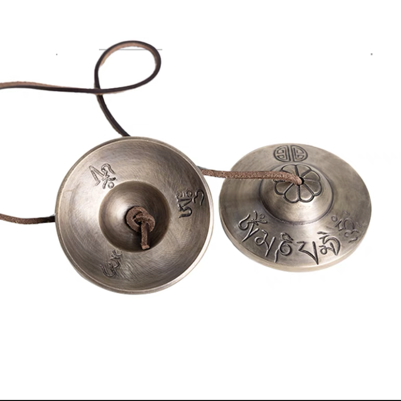 Nepal Tingsha Cymbals Engraved Hand Chime 8cm