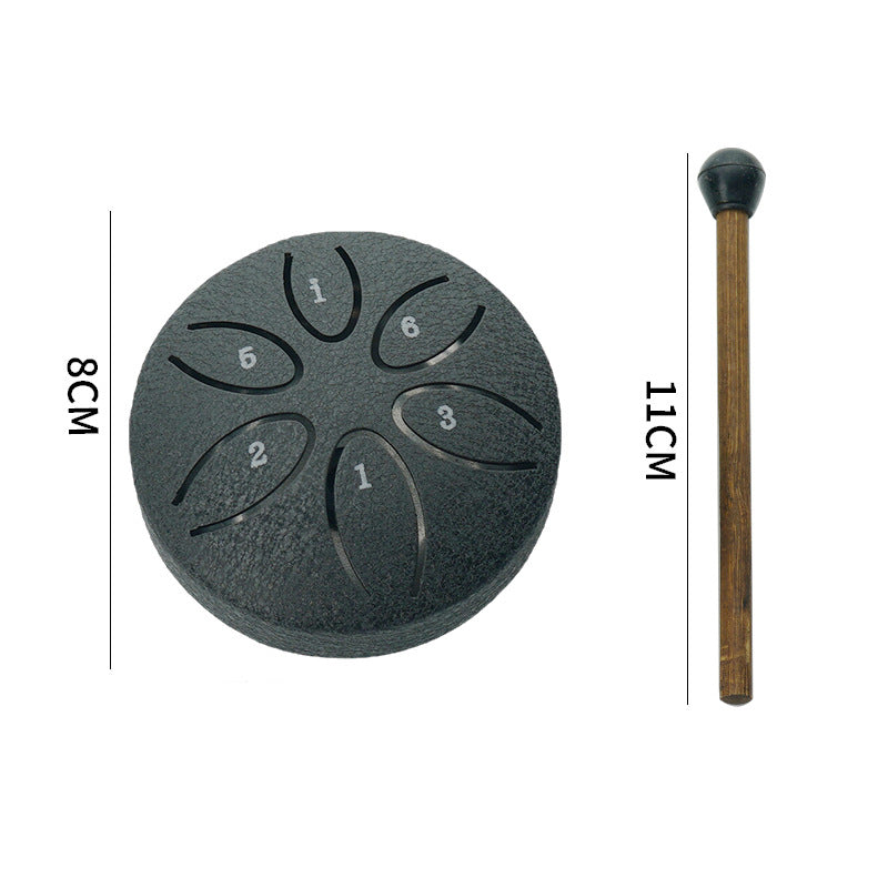 Mini Tongue Drum 3 inch 6 note Rain Chime Drum with Bag