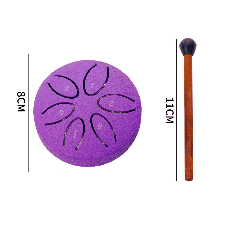 Mini Tongue Drum 3 inch 6 note Rain Chime Drum with Bag