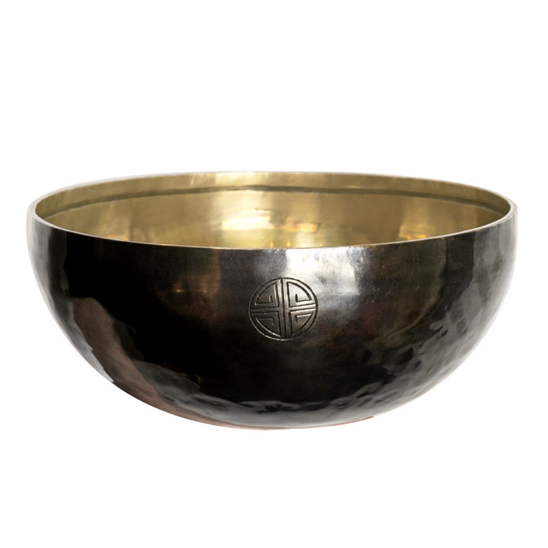 Golden Tibetan Full Moon Healing Singing Bowl 18CM