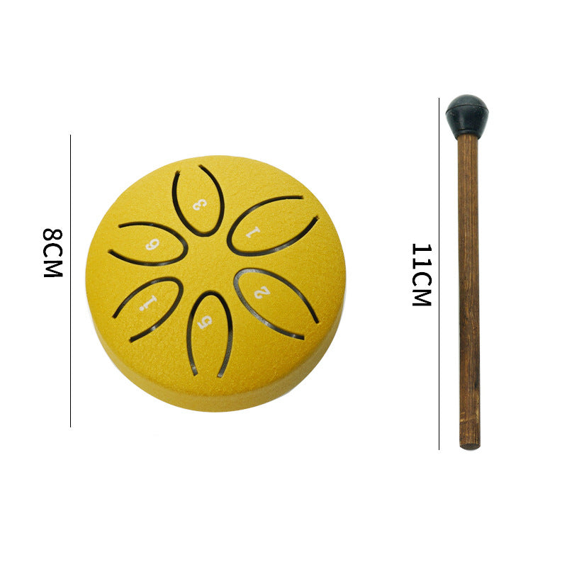 Mini Tongue Drum 3 inch 6 note Rain Chime Drum with Bag