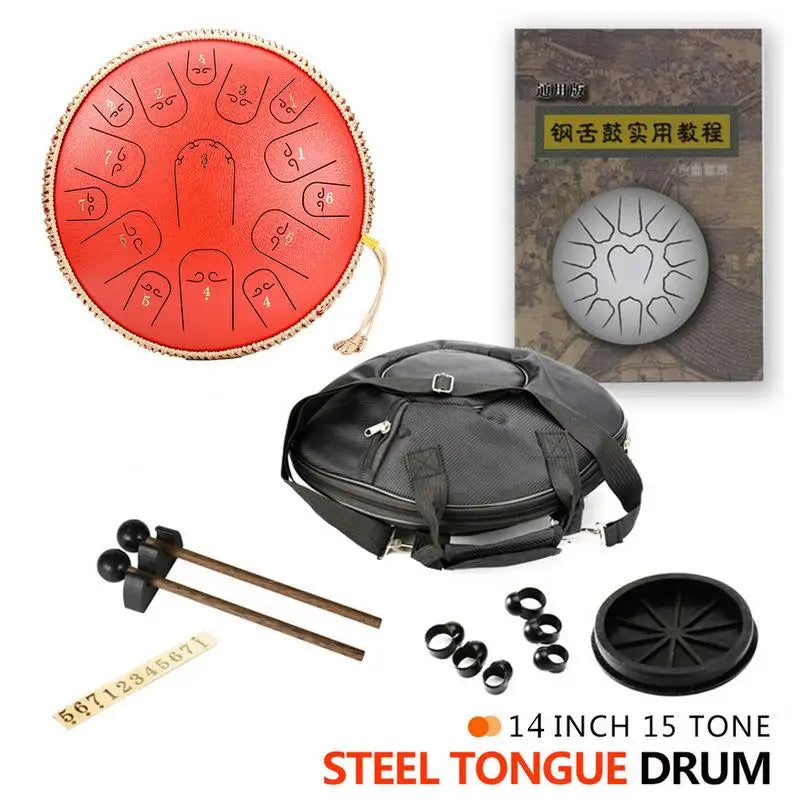 14 Inches 15 Notes Steel Tongue Drum Musical Instruments