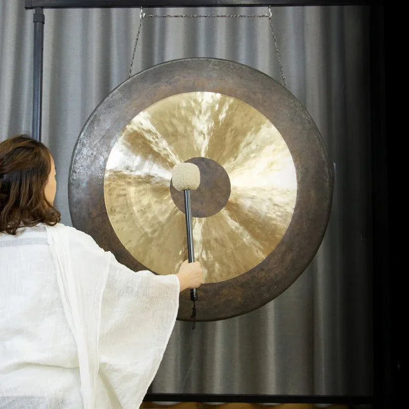 24" Gong, Mallet & Rope/Bronze Chinese Gong/ For Sound Bath, Meditation